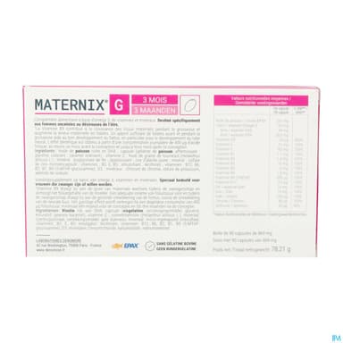 MATERNIX G GROSSESSE CAPS 90