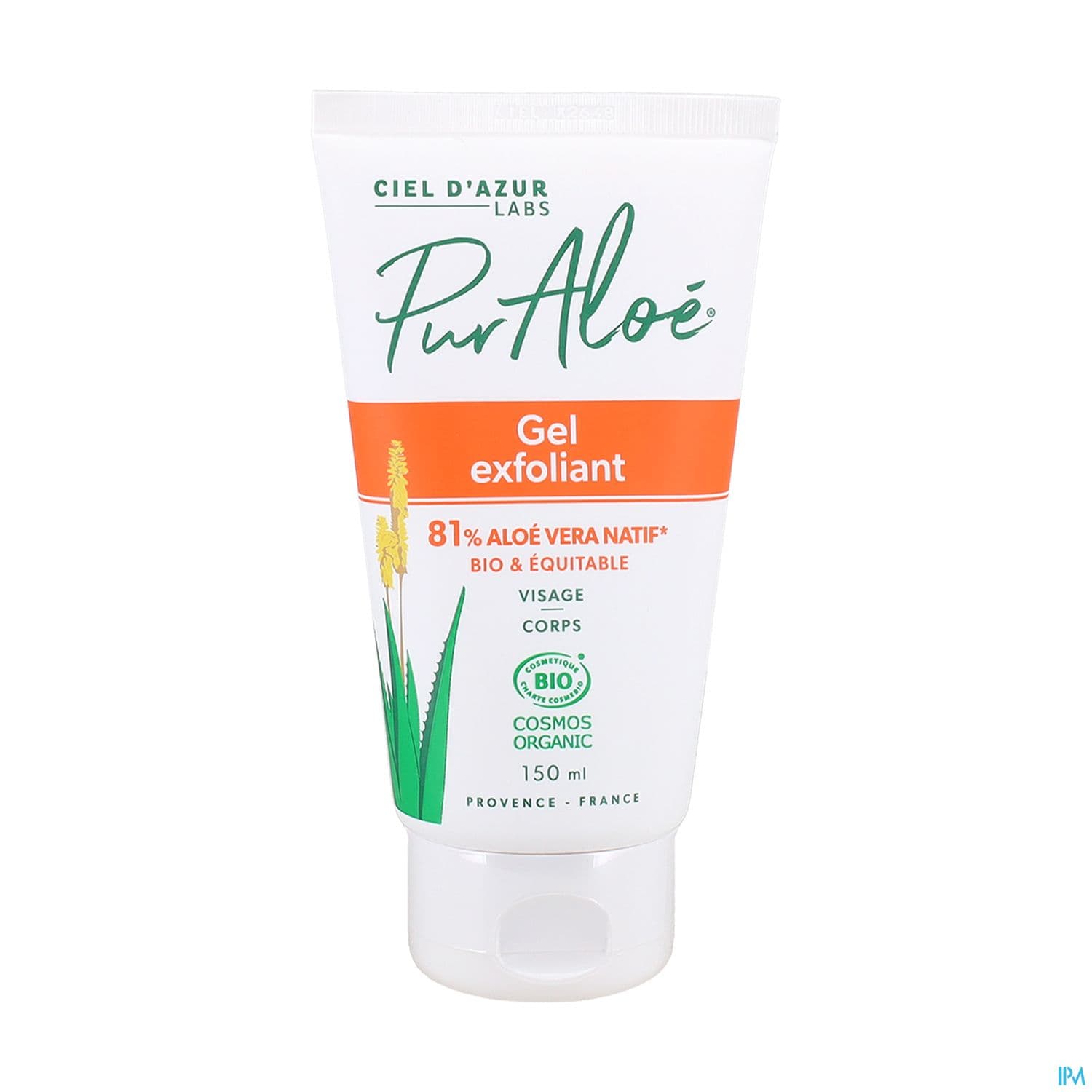 Ciel Azur Puraloe Gel Exfoliant Visage Aloe Vera Bio 150ml