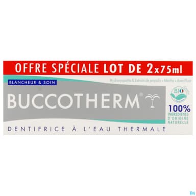 Buccotherm Dentifrice Bio Blancheur Et Soin 75ml X2