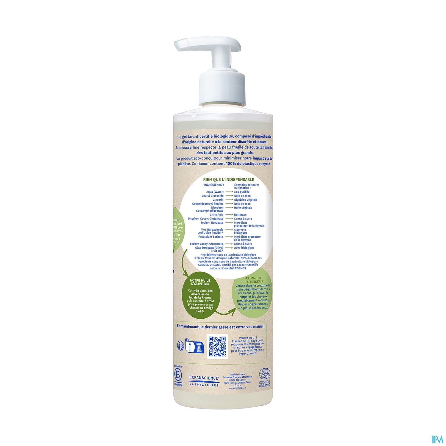 MUSTELA BIO GEL LAV CORPS/CHEV 400