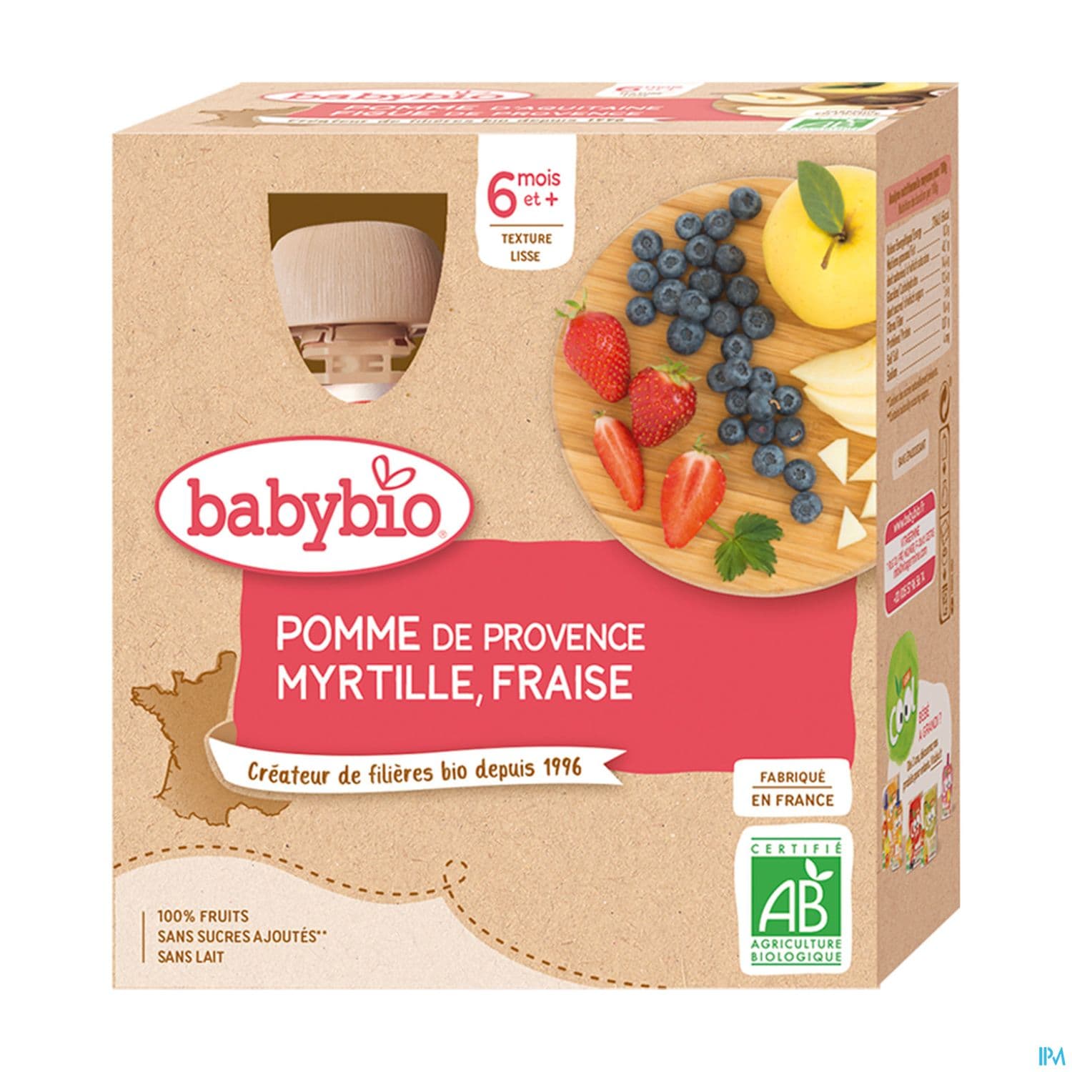 BABYBIO GOURD POM/MYR/FR4X90G