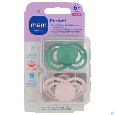 Mam Sucette Perfect Tendance +6m Silicone X2