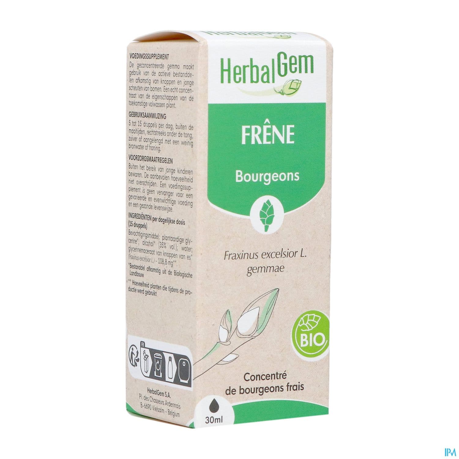 Herbalgem Frene Bourgeon Macerat Glycerin Bio 30ml
