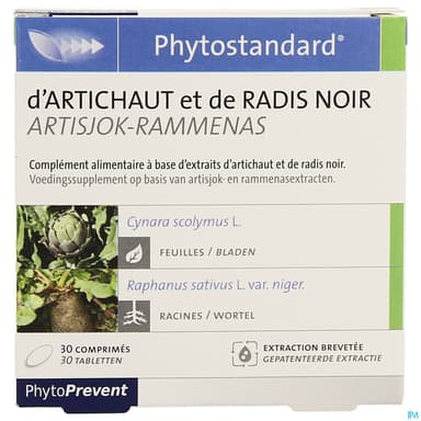 Pileje Phytostandard Artichaut Radis Noir Comprime 30
