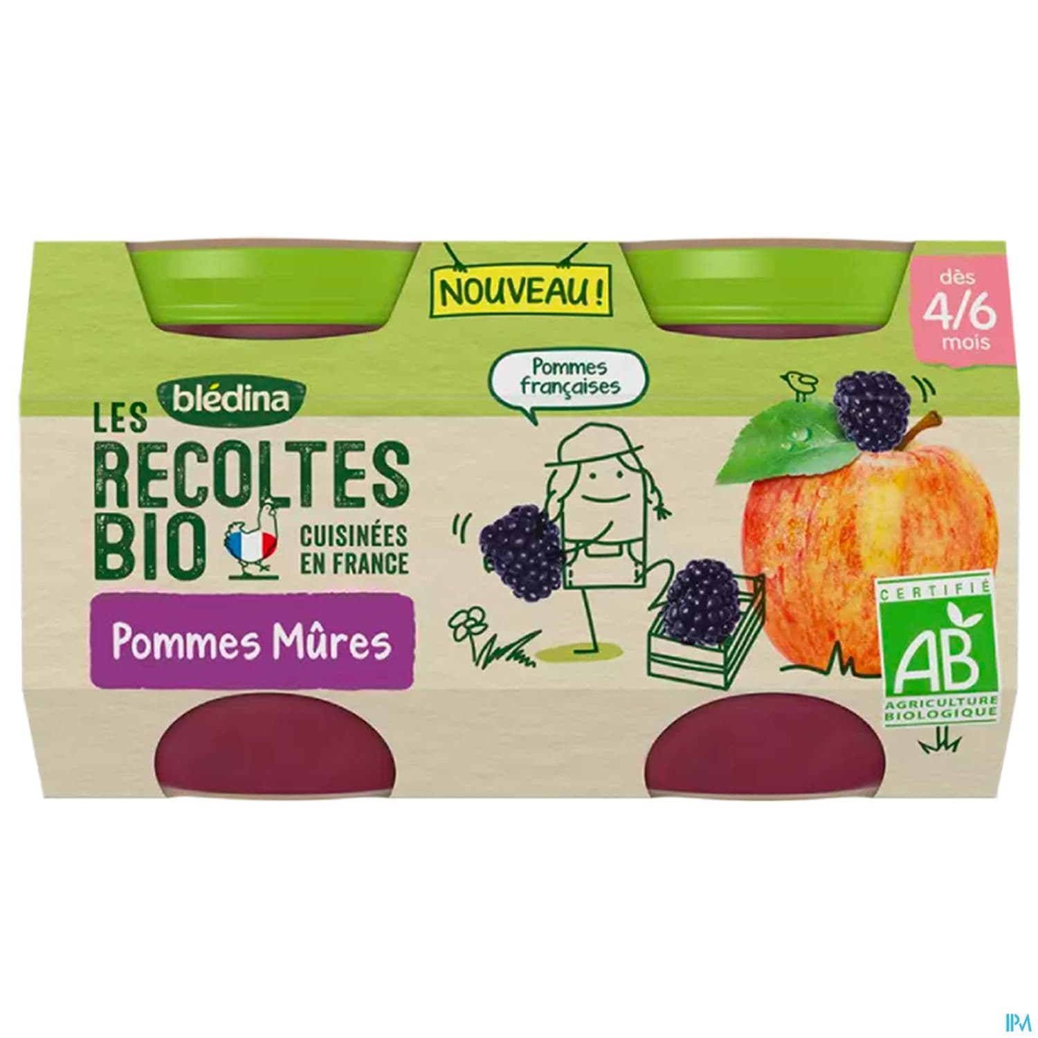 BLEDINA REC BIO POM MURE 2X130G