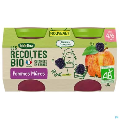 BLEDINA REC BIO POM MURE 2X130G
