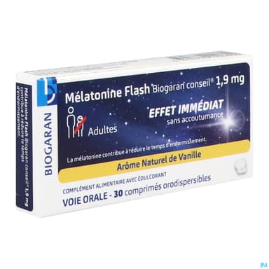 BIOGARAN MELATONINE FLASH 1,9MG 30