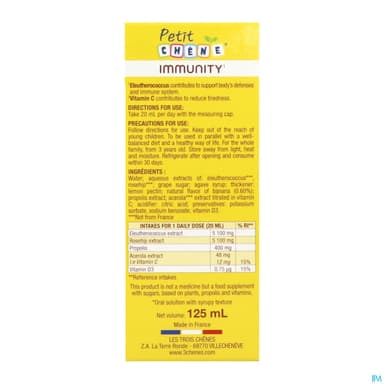 PETIT CHENE IMMUNITE 125ML