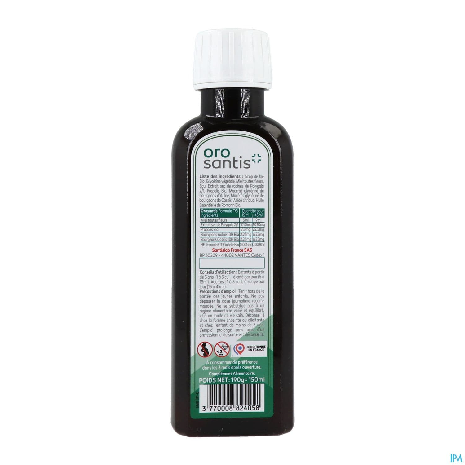 OROSANTIS TOUX GRASSE SP 150ML