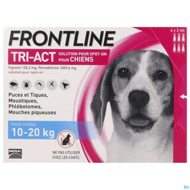 Frontline Tri Act Spot On Chien M Solution X6