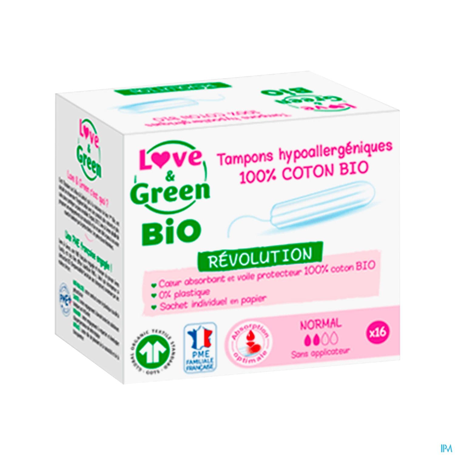 Love Green Bio Tampon Hypoallergeniques Digitaux Normal X16