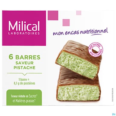 MILICAL HP BARRE CHOCO/PISTACHE 6