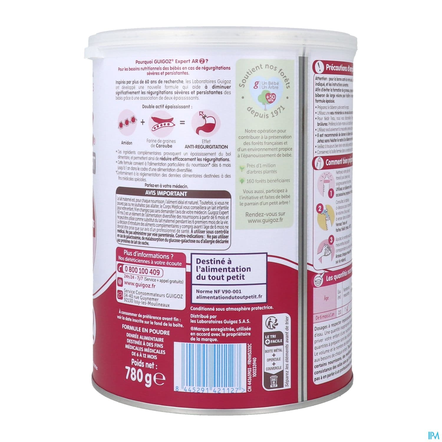 GUIGOZ EXPERT LAIT AR MIX 2 780G
