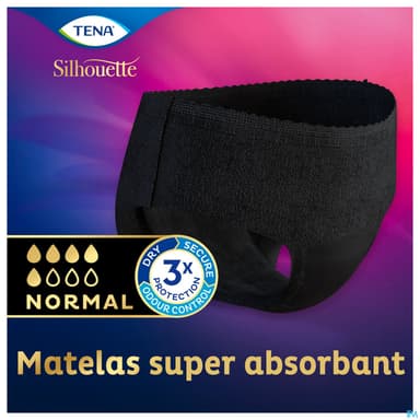 TENA SILHOUETTE PLUS TB M NOIR X12