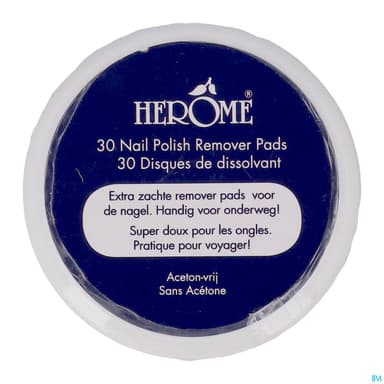 Herome Disque Dissolvant Soignant Sans Acetone 30