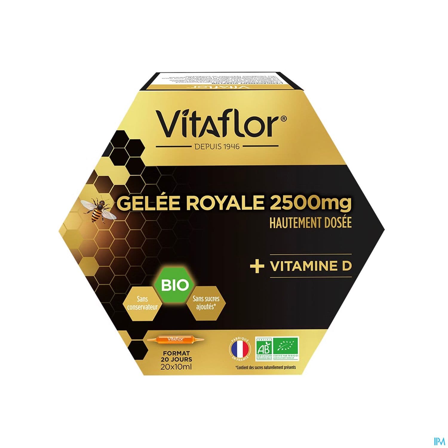 Vitaflor Bio Gelee Royale 25000mg + Viamine D 10ml X20