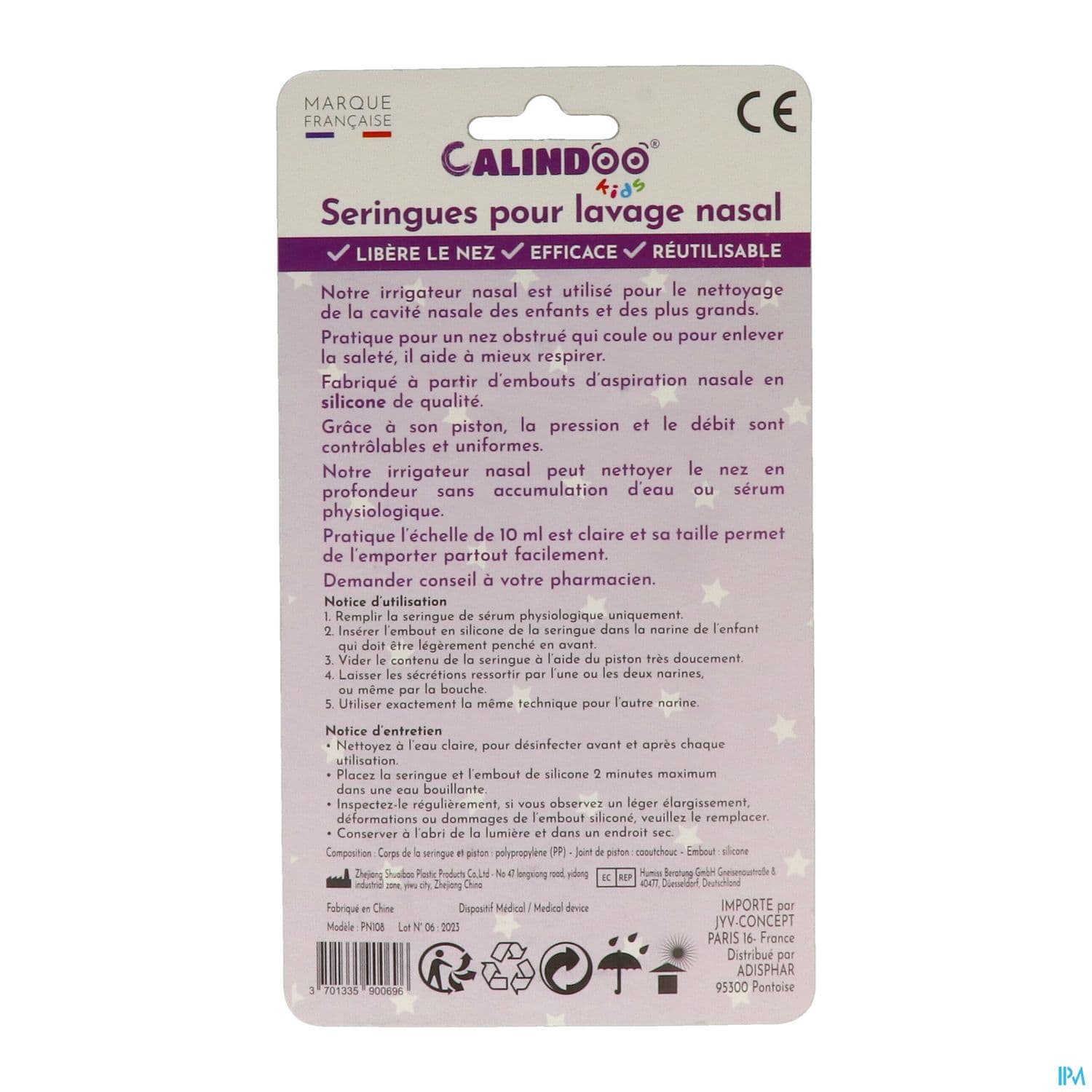 CALINDOO SERINGUE LAVAGE NASAL.