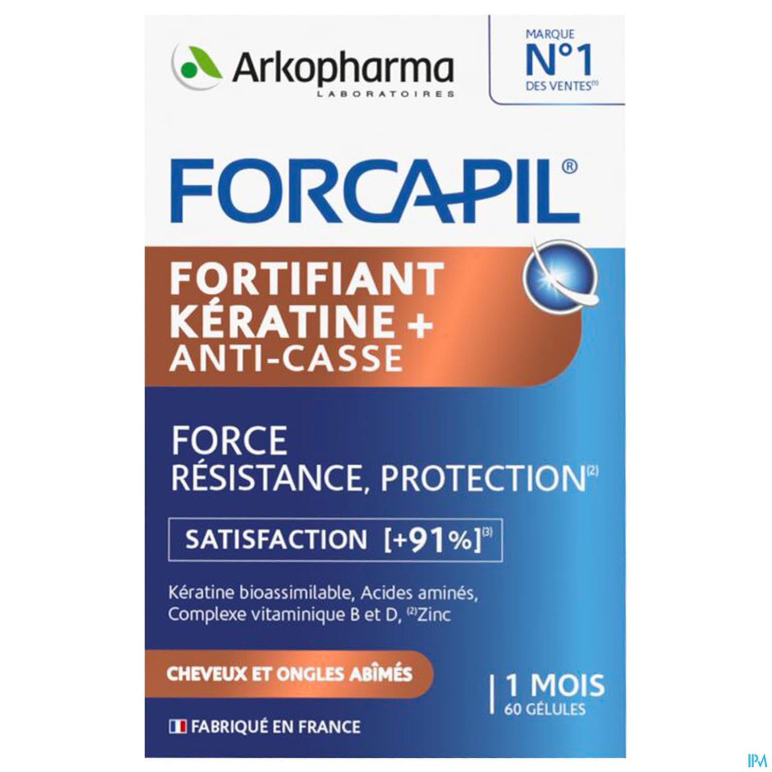 Arkopharma Forcapil Fortifiant Keratine+ Gelule 60