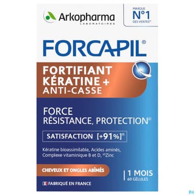Arkopharma Forcapil Fortifiant Keratine+ Gelule 60