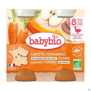 BABYBIO MENU LEGU/CANAR FERM2X200G