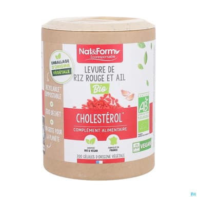 Nat Et Form Ecoresponsable Levure De Riz Rouge Et Ail Bio Gelule Vegetale 200