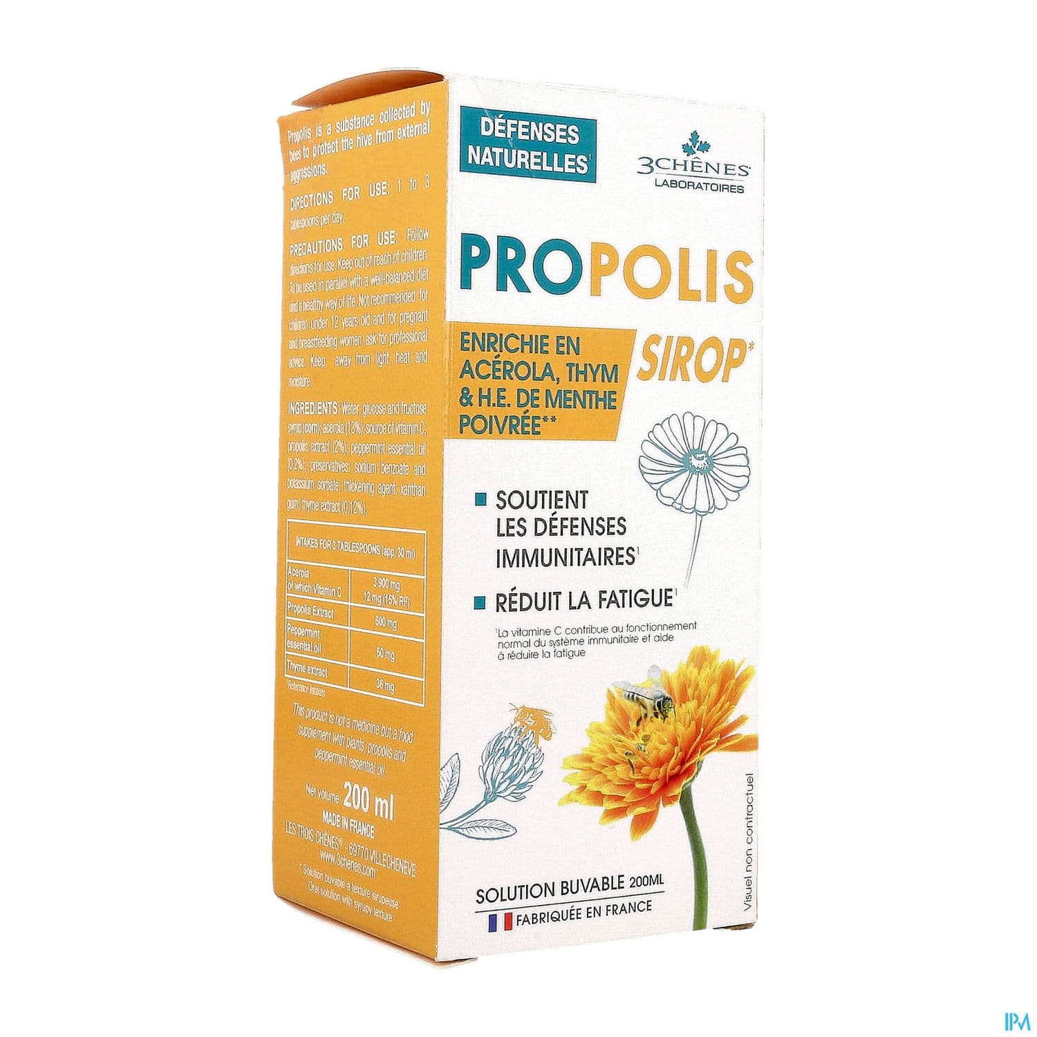 3 CHENES PROPOLIS SIROP 200ML