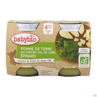 BABYBIO PDT/EPINARD 2X130G