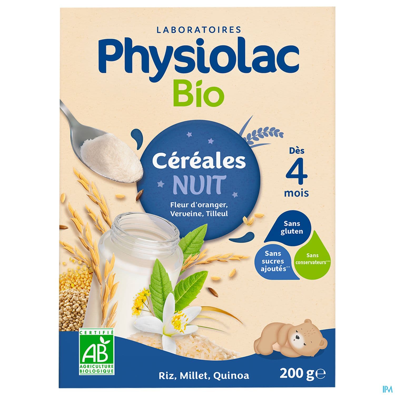 PHYSIOLAC CEREALE DU SOIR BIO 200G