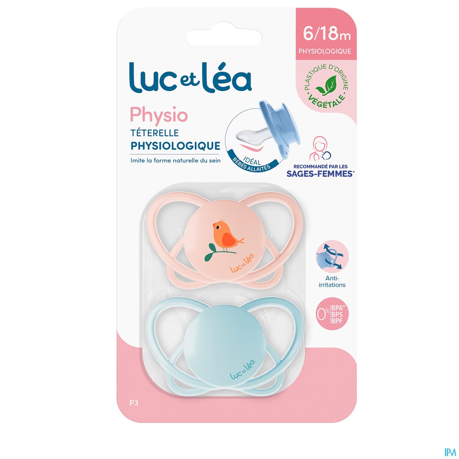 Luc Et Lea Sucette Physiologique 6/18m P3 X2