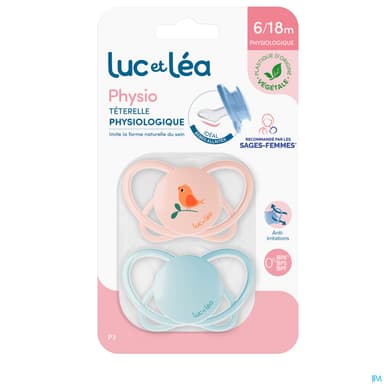 Luc Et Lea Sucette Physiologique 6/18m P3 X2