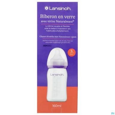 LANSINOH BIB VERRE NAT WAVE 160ML