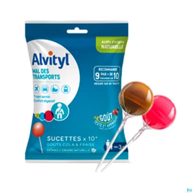 ALVITYL SUCETTE MAL DE TRANSPORT ENF
