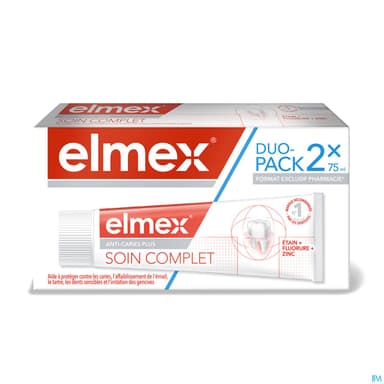 ELMEX DENT SOIN COMPLET 75ML DUO