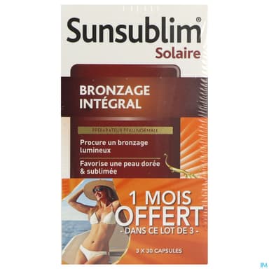SUNSUBL BRONZ INTEGR CAPS30 X3