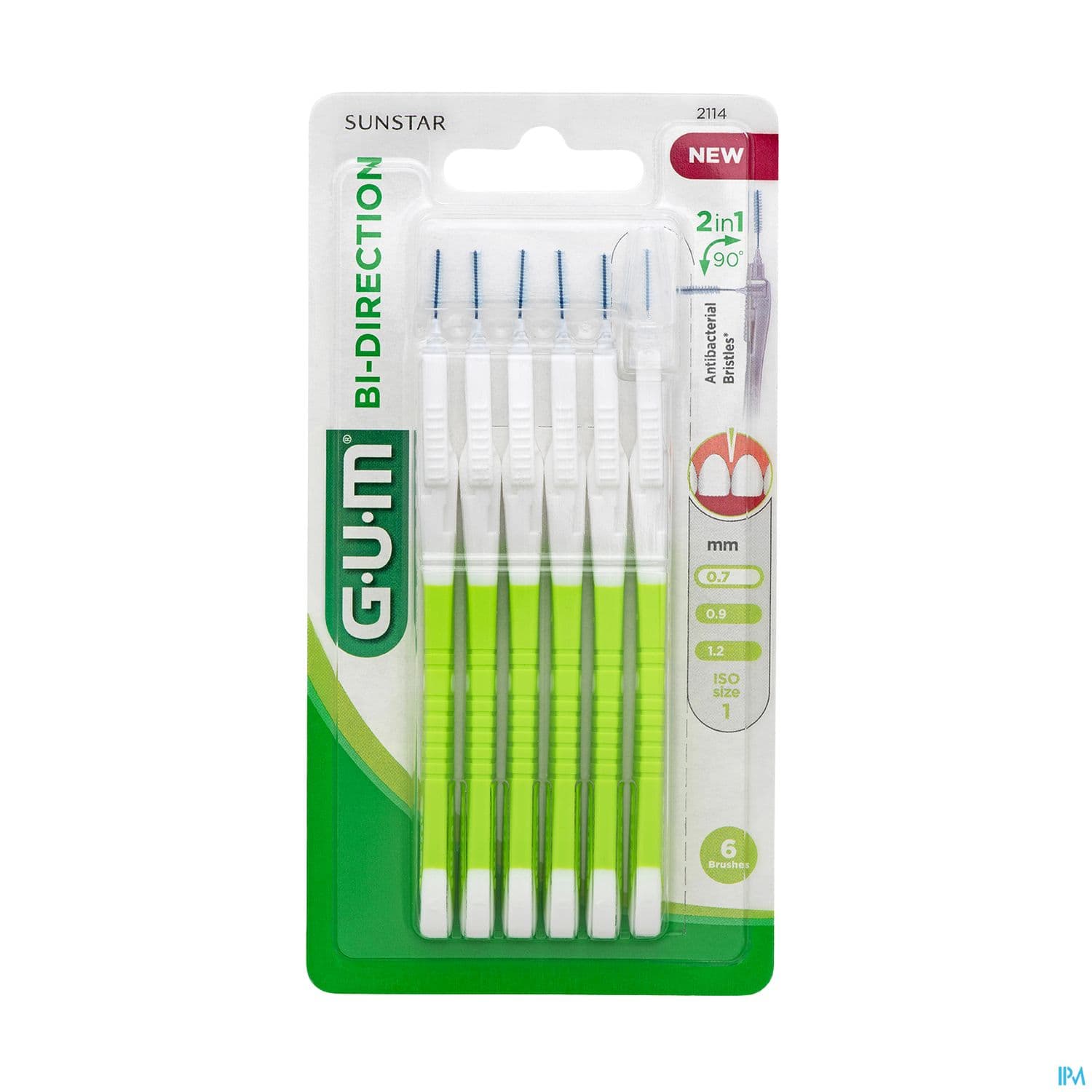 Gum Bidirection Brossette Cylindrique 0mm7 X6