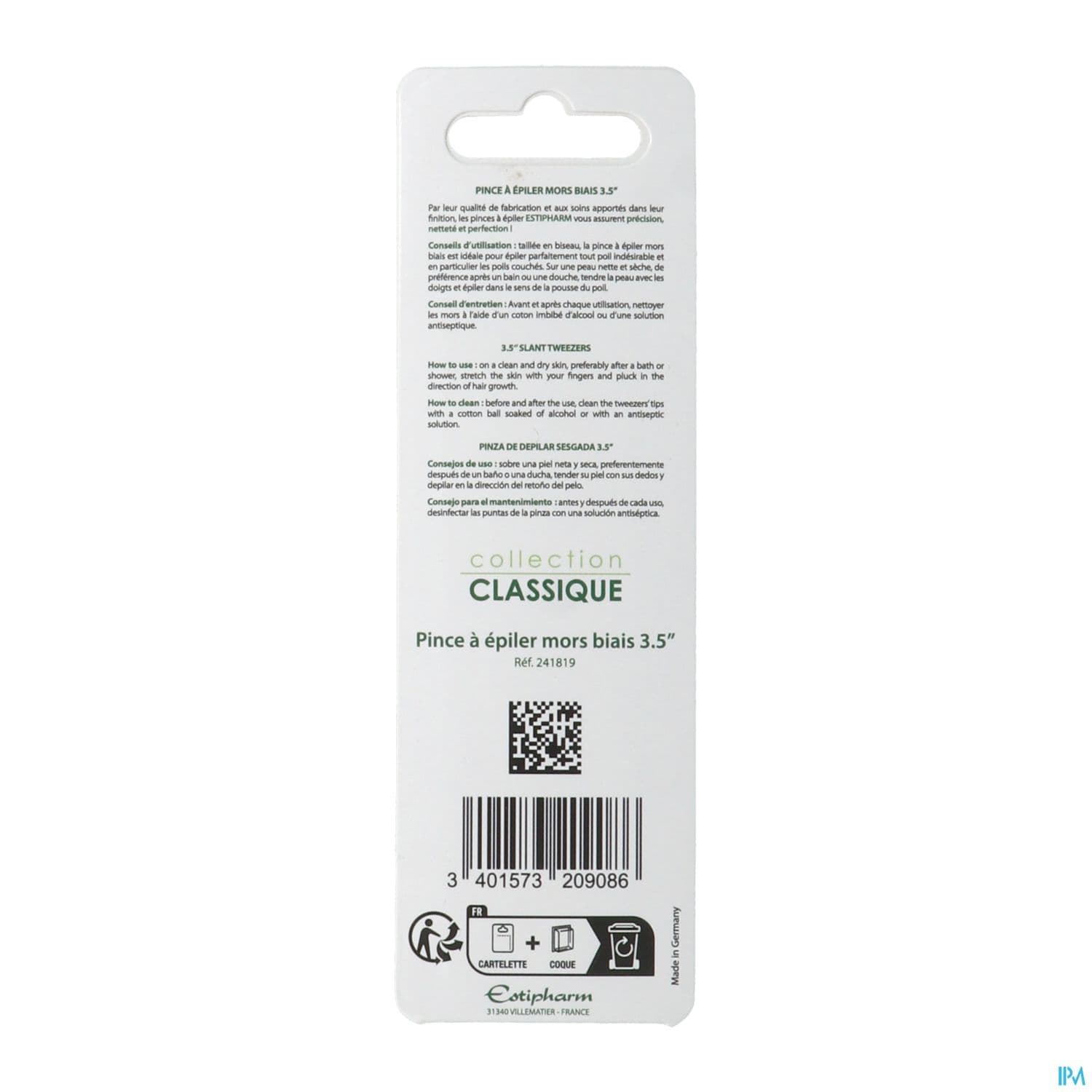Estipharm Pince A Epiler 3mm5 Biais Luxe