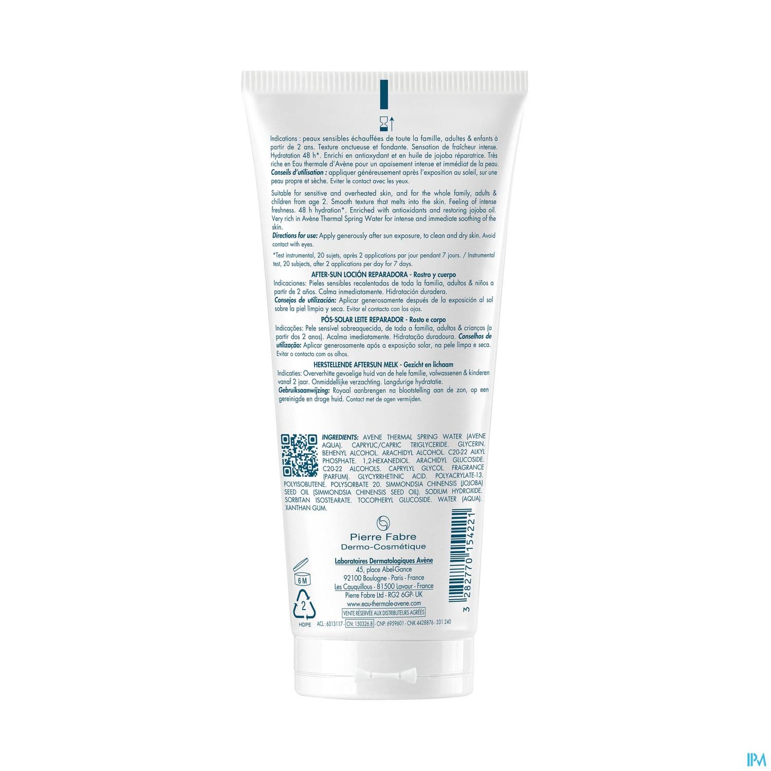 AVENE SOL LAIT REPAR A/SOL200ML