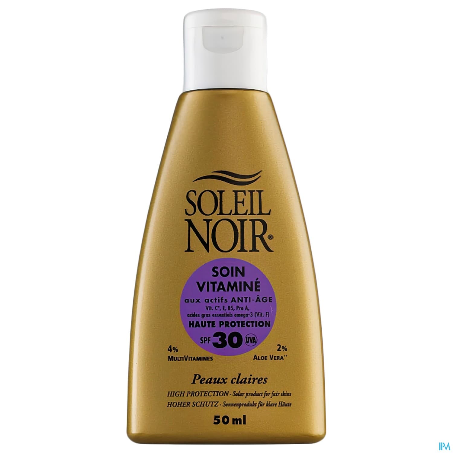 Soleil Noir Soin Vitamine Ip 30 Haute Protection 50ml