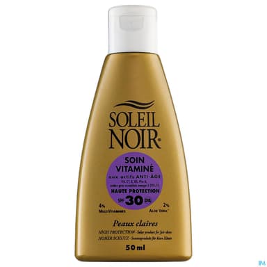 Soleil Noir Soin Vitamine Ip 30 Haute Protection 50ml