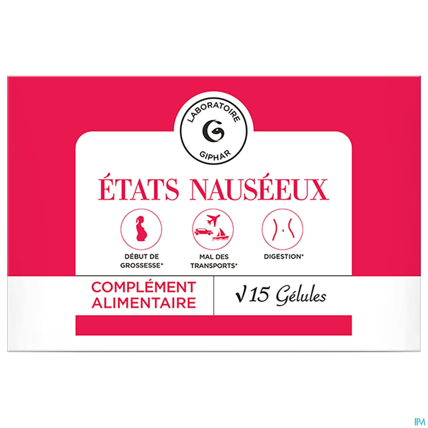 GIPHAR ETAT NAUSEEUX GELULE 15