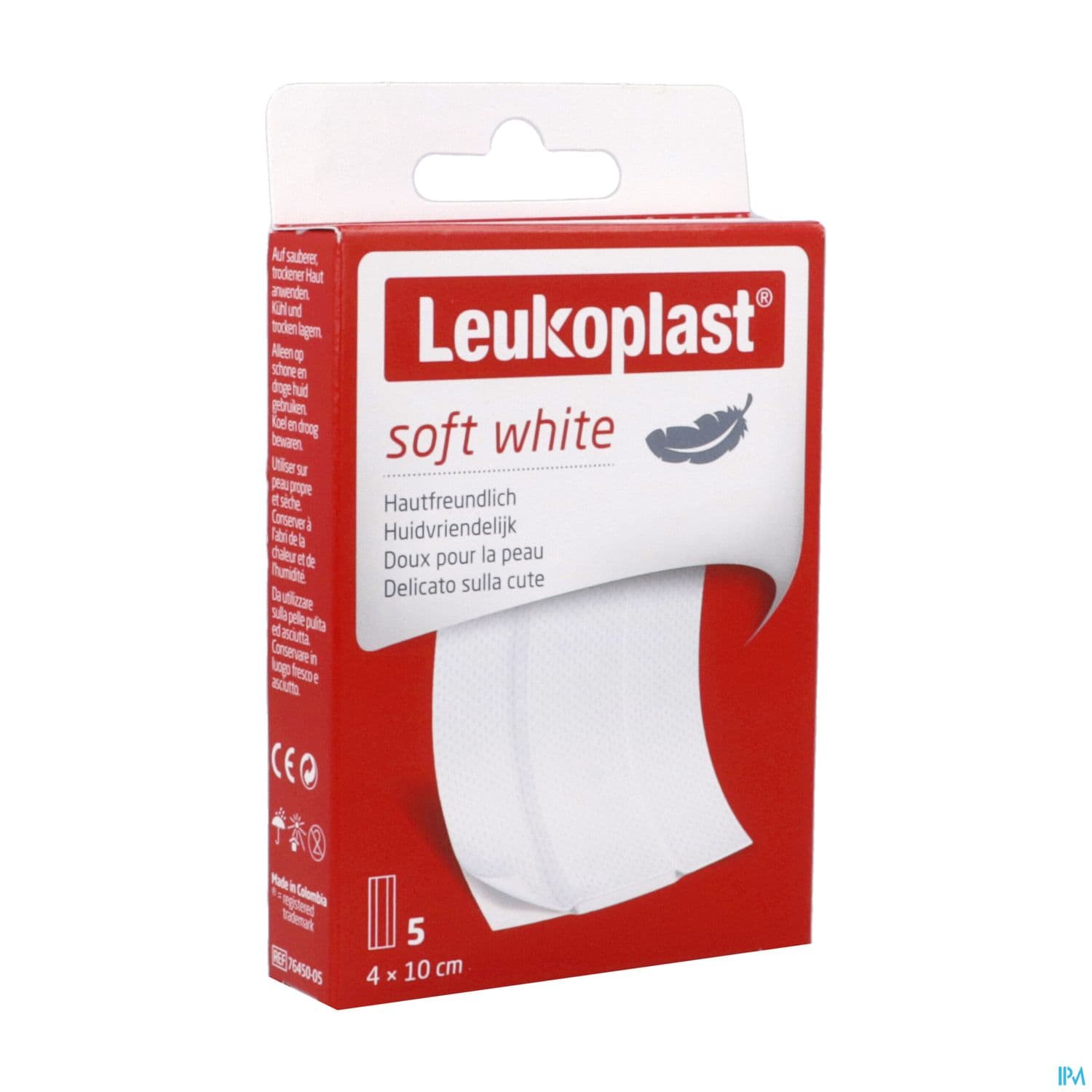 LEUKOPLAST SOFT WHIT PANS 10X4CM 5