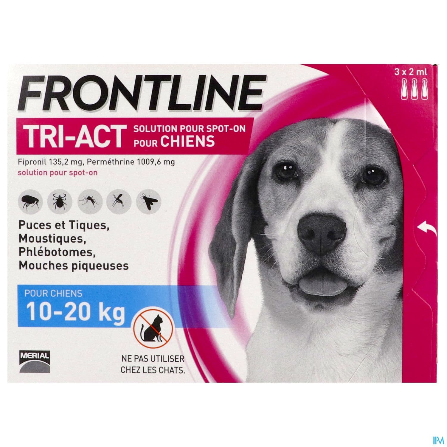 FRONTLINE TRI ACT CHIEN M PIPET 3