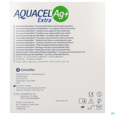 Convatec Aquacel Ag+ Extra Pansement 10cm X 10cm 10