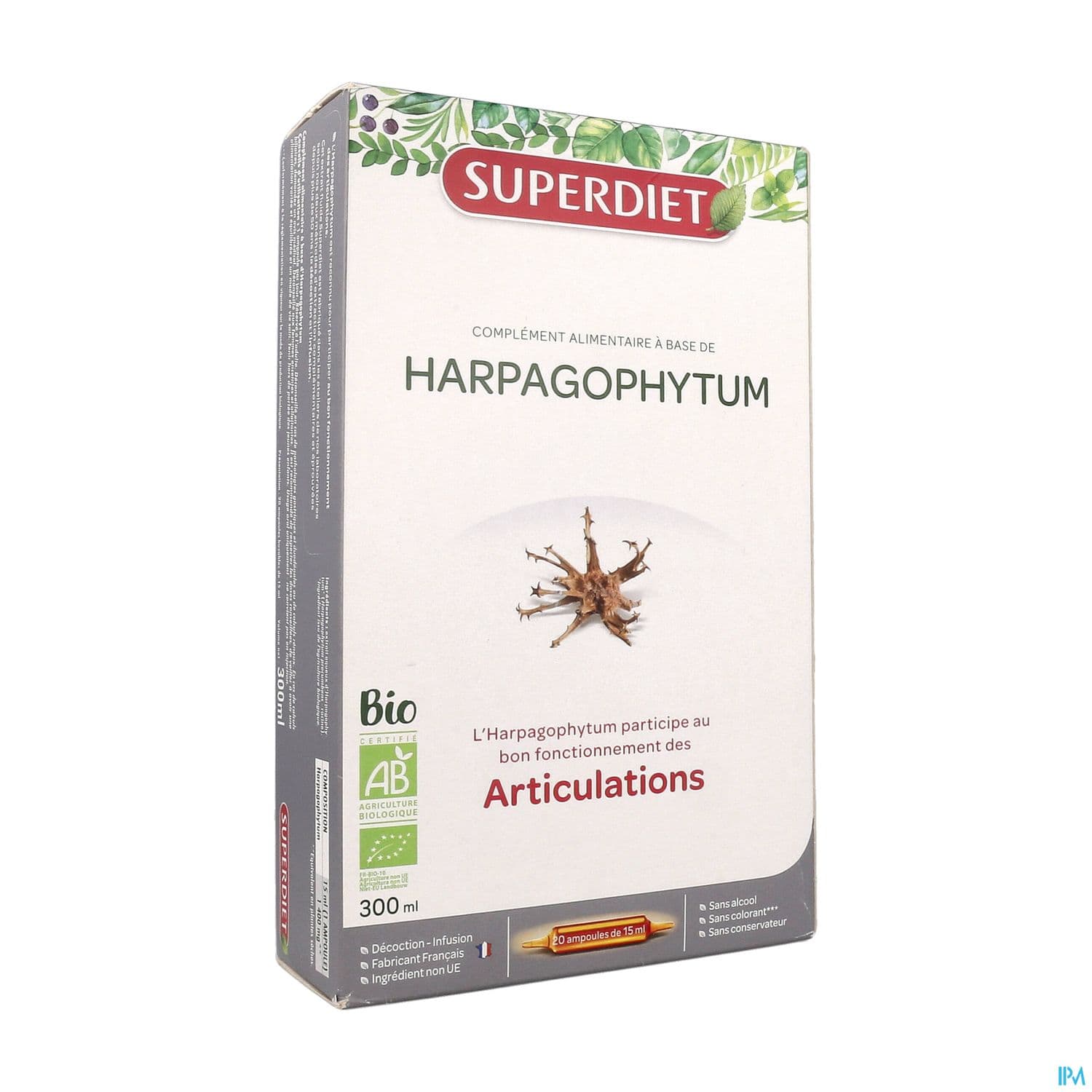 Superdiet Harpagophytum Bio Ampoule Buvable 15ml 20 — Pharmacie Lafayette de Roubaix