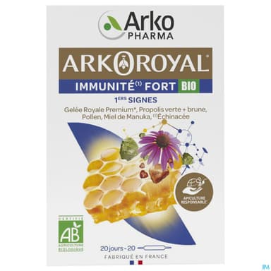 Arkopharma Arkoroyal Immunite Fort Bio 1er Signes Ampoule Buvable 10ml 20