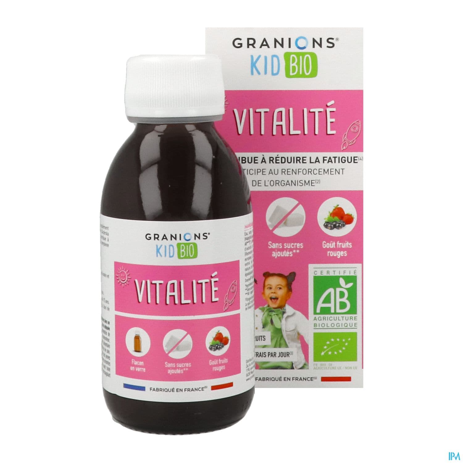 Granions Kid Bio Vitalite Solution Buvable Fruits Rouges 125ml