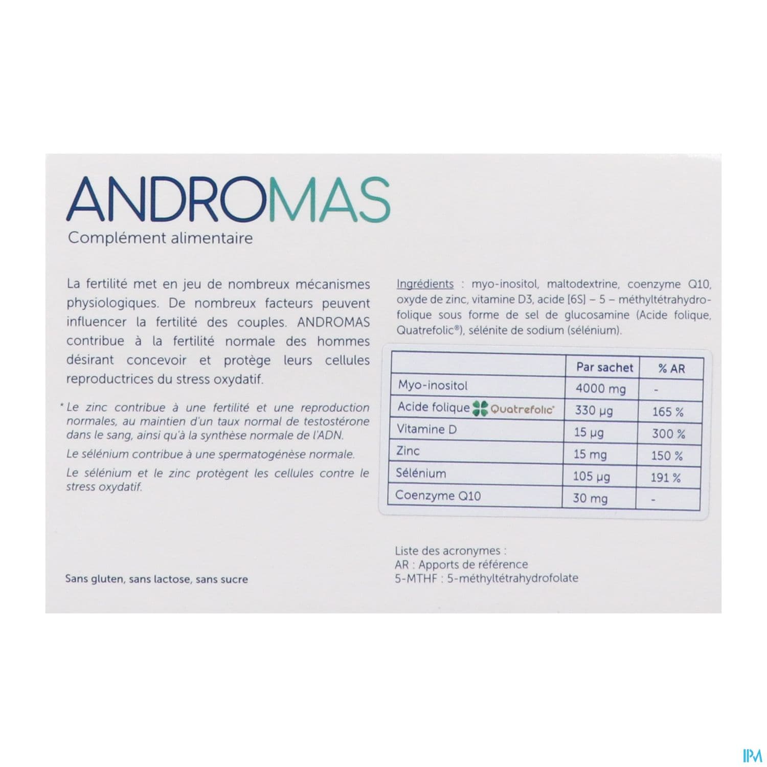 Andromas Fertilite Poudre Solution Buvable Sachet 5g 30