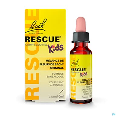 Rescue Bach Kids Compte Gouttes Gout Fraise 10ml