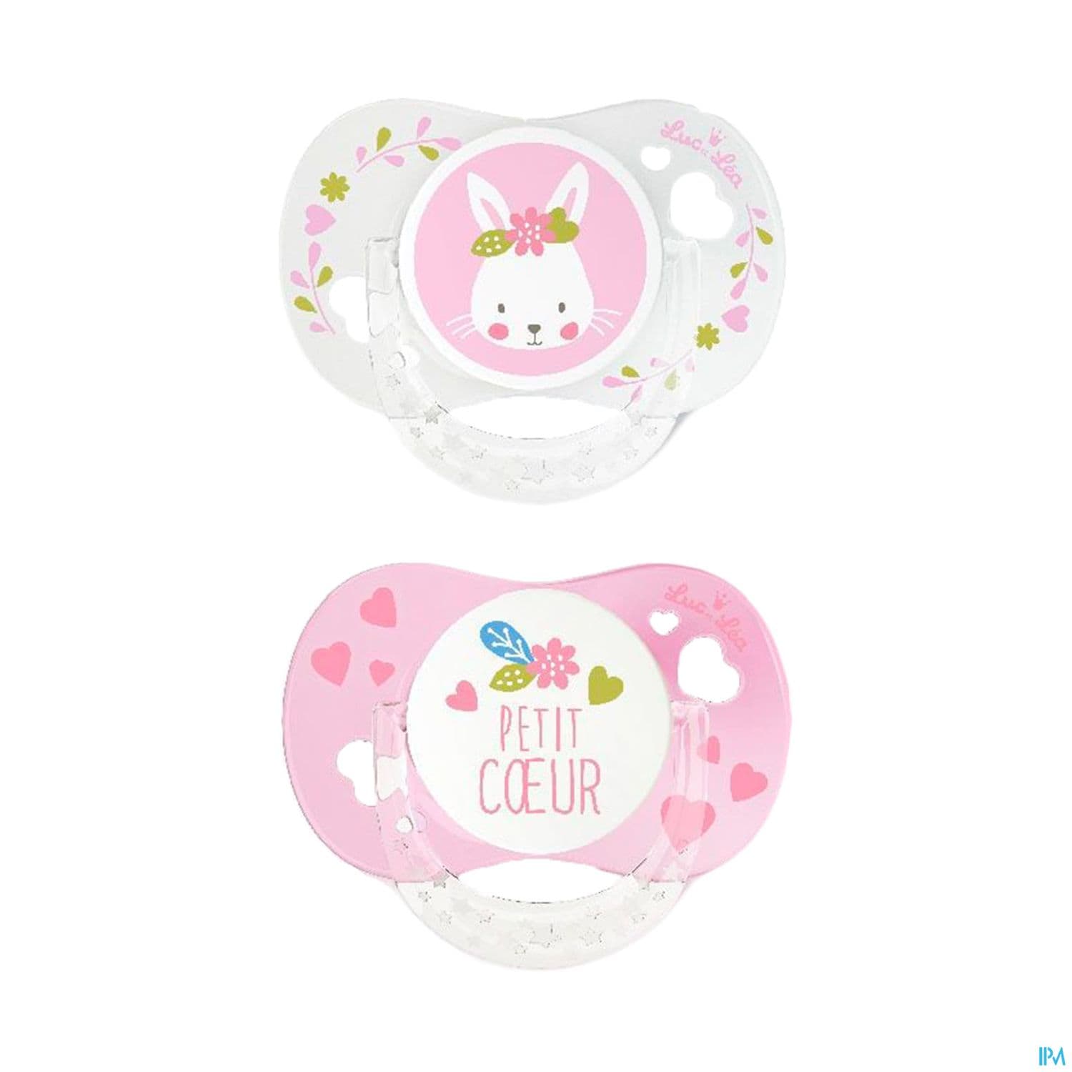 Luc Et Lea Sucette Anatomique Fille Anneau 0/6m X2