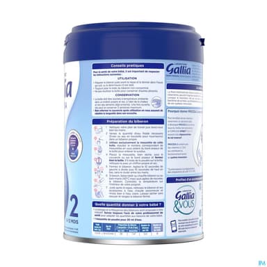 GALLIA PROCESA LAIT 2AGE 800G